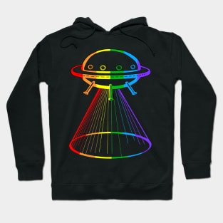 Alien Spaceship LGBT Lesbian Gay Pride Hoodie